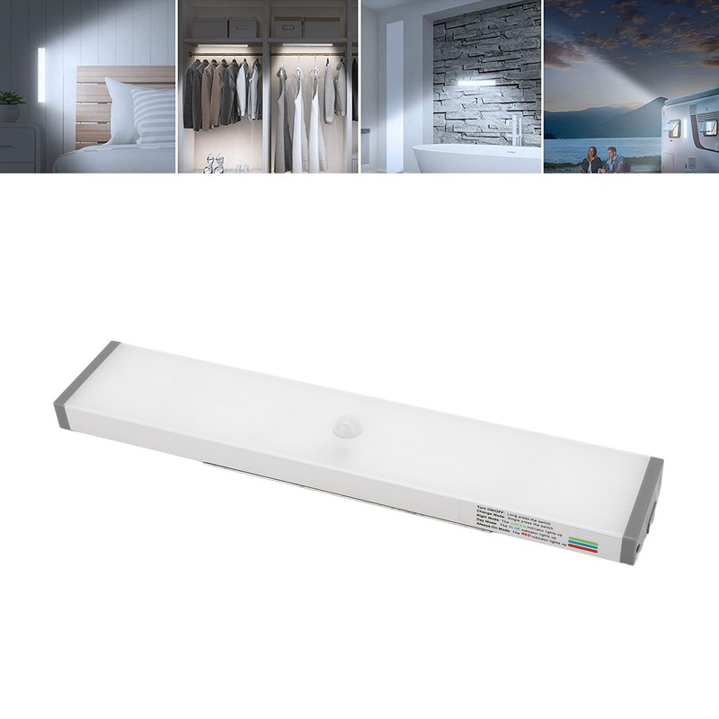 Motion Sensor Light LED Under Cabinet Closet Lighting USB Rechargeable