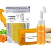 AMOCOCO Turmeric Wash And Care Three Piece Set,Turmeric Facial Pads,Turmeric