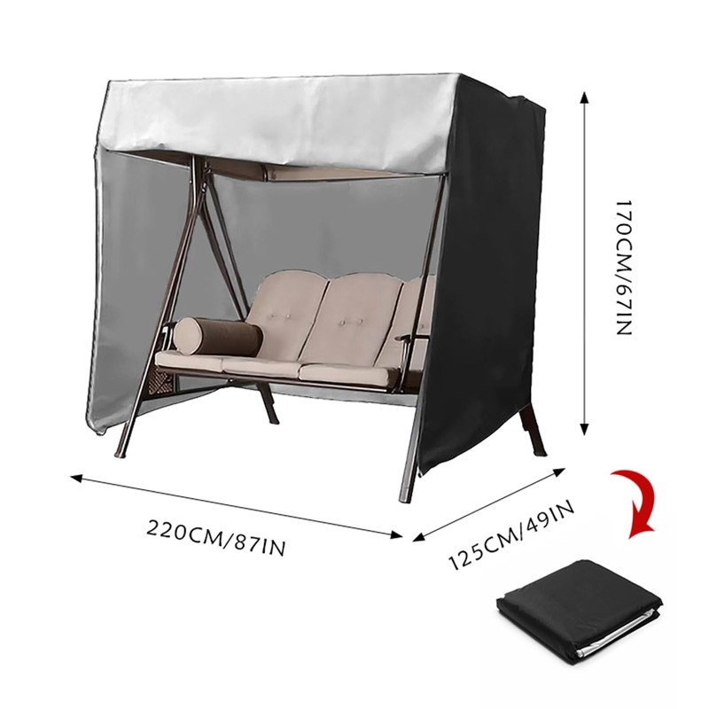 OPTUTUS 3 Seater Swing Cover for Outdoor Patio – Heavy