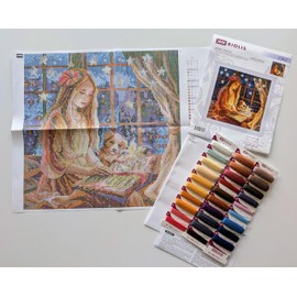 RIOLIS - Kit de punto de cruz Magic Book, Multicolor, 9¾ x 9¾, Bordado, Adulto, No plegable, Craft Kits