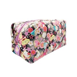 Hatayama Shoji 33202462 Fuusen Pouch, Karafuru Japanese Pattern, Chromi, H2.8 x W 5.1 x D 2.4 inches (7 x 13 x 6 cm)