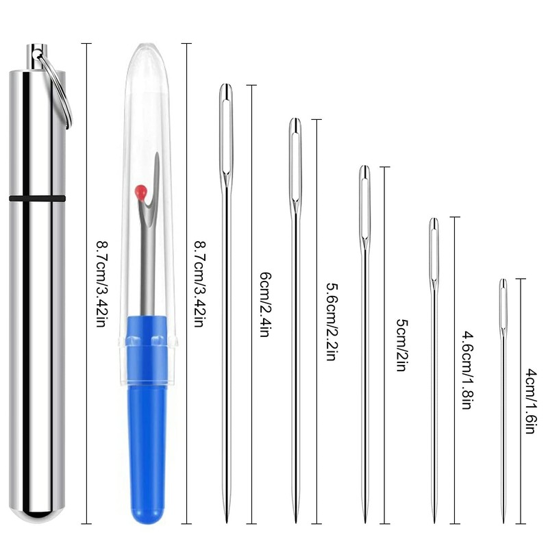 Embroidery Needles 25Pcs 5 Sizes Premium Large Eye Stitching Sewing