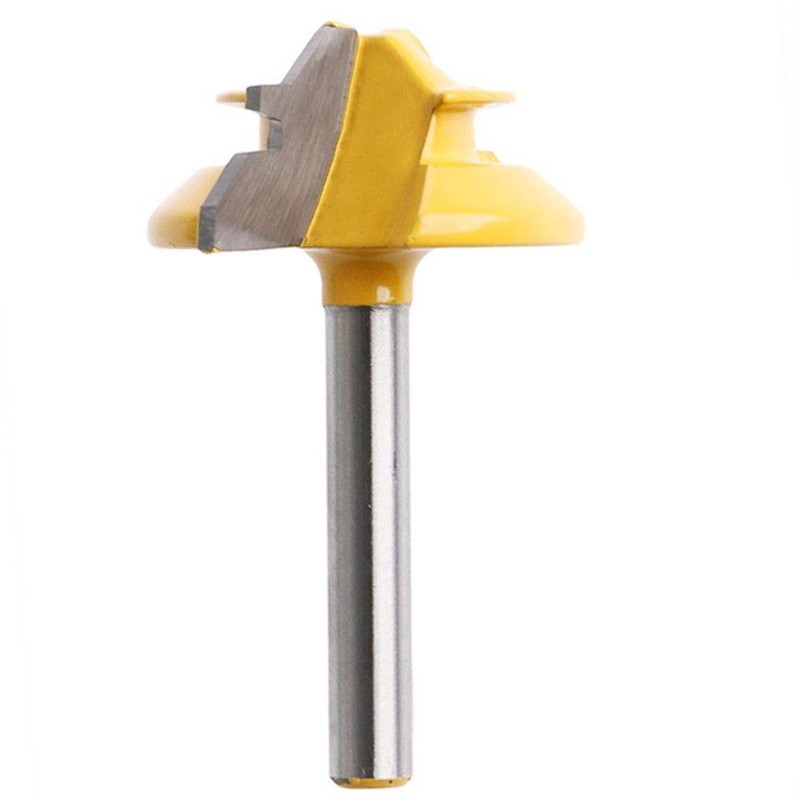 45 Degree Shank Lock Miter Router Bit Tungsten Woodworking Cutter