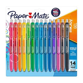 Paper mate Inkjoy Gel Pens, Fine Point (0.5mm), Assorted Colors Gel Ink Rollerball Pen (1988991)