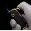 Torch lighter- Adjustable Flame- Quality Metal/Leather Cigar Lighter-NEW