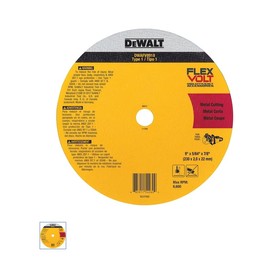DEWALT 9 x 5/64 x 7/8 TYPE 1 Aluminum Oxide Fine Grit Abrasive Wheel for Angle Grinder and Die Grinder