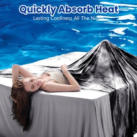 Topcee - Manta refrescante para sudores nocturnos, teñido anudado, absorbe el calor para mantenerte fresco en las noches cálidas, Q-Max 0.5 mantas de enfriamiento para dormir calientes, manta ligera