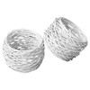 ITOS365 Handmade White Round Mesh Napkin Rings Holder for Dinning