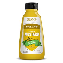 True Made Foods Ball Park Hot Dog Yellow Mustard, Keto, Whole 30, Vegan (12oz, 1 Pack)