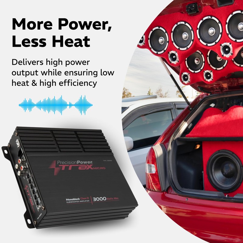 Precision Power Trax Micro Monoblock Class D Car Stereo Amplifier