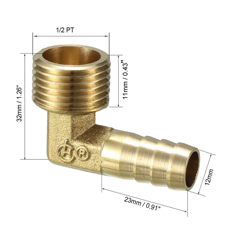 sourcing map Barbed Hose Barbed Wire x 1/2 PT Outer
