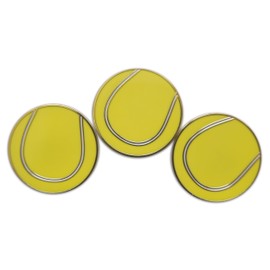 Novel Merk Tennis Ball - Sports Lapel Pin, Hat Pin & Tie Tack Set - with Clutch Back (3-Tennis Ball)