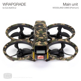 WRAPGRADE Skin Stickers Compatible with DJI Avata 2 (Woodland CAMO)