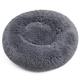 HOJKOUD Dog Bed, Dog Basket, Cat Bed, Washable Dog Bed, Fluffy Dog Bed for Large, Medium & Small Dogs. (50 cm, Dark Grey)