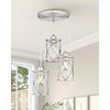 Osimir Brushed Nickel Dining Room Chandelier Light Fixture, 3-Light Pendant