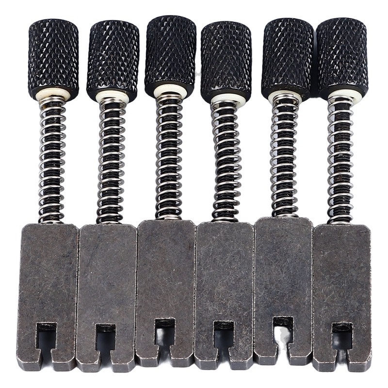 6 Pcs Headless Electric Guitar Bridge Saddle Precise Pitch Adjustment