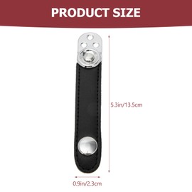 Milisten Accordion Straps Accordion Accessories Black Leather Metal Extension Film Accordion Bellows Straps with 4 Buckles for Accordion Fixation Black 7. 8cm Accordion Straps