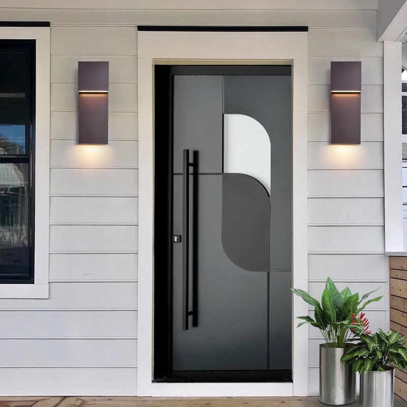 Tarentlight Modern Outdoor Indoor Integrated LED Wall Sconce, 2-Light Total