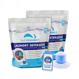 Laundry Detergent Powder with Phosphate - For All Machines, Fresh Clean Scent - Mess-Free - With Scoop - Safe for All Fabrics, Greywater & Septic… (46 Ounce Pack of 2)