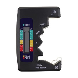 Comprobador de batería C AA AAA D N 9 V 1.5 V pila de botón Pilas de barra transparente visualización LCD tamaño bolsillo