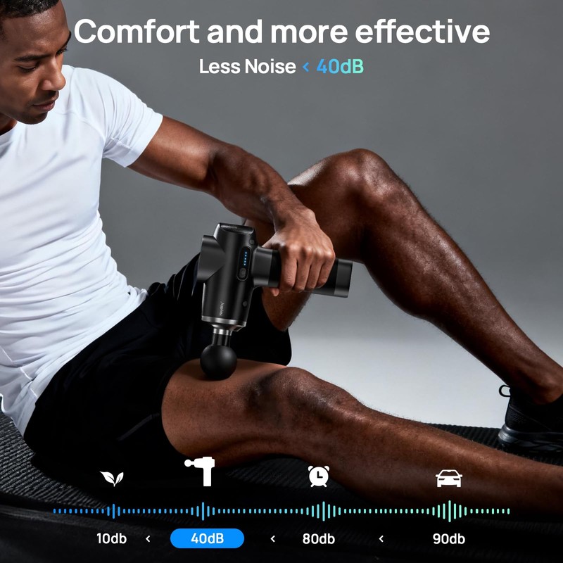 Percussion Massage Gun Deep Tissue, 12mm Portable Muscle Massager