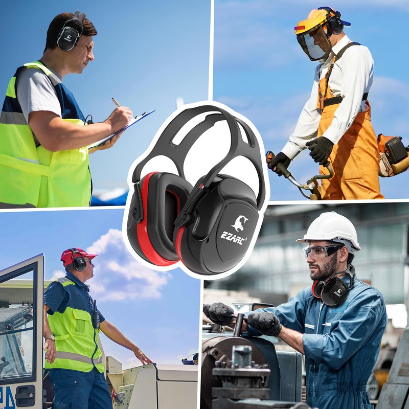 EZARC Soundproofing Earmuffs, Adults, Sound Insulation Value, SNR34 dB, Hearing