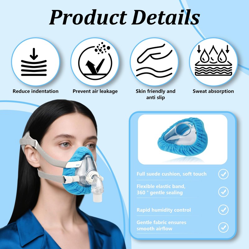 Reusable CPAP Mask Liners Cover for F20 Full Face, Soft