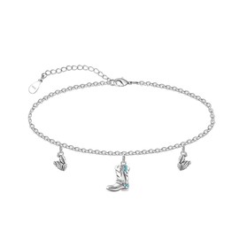 CHIC & ARTSY Western Cowboy Anklets 925 Sterling Silver Boots Anklet Bracelets for Women