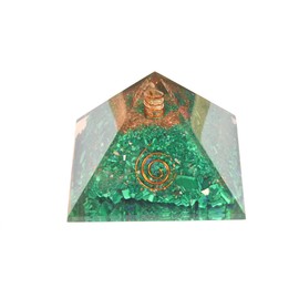 Wholesalegemshop Energy Generator Melachite Orgone Pyramid EMF Protection Natural Healing Crystal From India