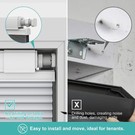 Changshade No Drill Custom Top Down Bottom Up Cellular Shades, No Tools Blackout Cordless Honeycomb Shades for Home,Thermal Insulation Blinds for Bedroom,Office,Living Room,Easy to Install