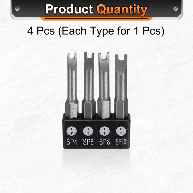 sourcing map 5pcs Y-Type Spanner Magnetic Screwdriver Insert Bits SP4/SP6/SP8/SP10
