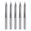 HARFINGTON 5pcs CNC V Bit 30 Degree 1/8" Shank 0.1mm