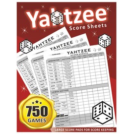 Yatzee Score Pads: Large Print Yatzee Score Games with Size 8.5 x 11 inches for Scorekeeping (Score Book)