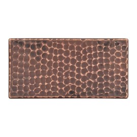 Premier Copper Products 3" x 6" Hammered Copper Tile - Quantity 4 (T36DBH_PKG4) Oil Rubbed Bronze 3 x 6