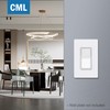 CML 3 Way Matte White Decorator Paddle Rocker Wall Light