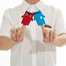 Marionetas de fieltro con emociones de color monstruo, 7 marionetas de dedos para niños y actividades en el aula, para dormir
