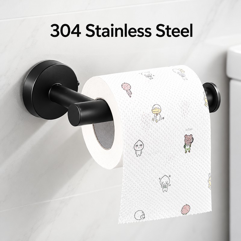 Matte Black Bathroom Hardware– Toilet Paper Holder