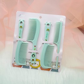 Small Cute Hair Comb,4 Pieces Mini Hair Comb Set For Women Girls Kids Fine Tooth Rat Tail Comb Portable Travel Shower Detangling Comb Hairdressing Comb Hair Comb Gift Styling Comb For Wet Dry (Green)