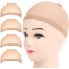 Bluemega Gorra para Peluca 4PCS, Malla de Extremo Cerrado, Color