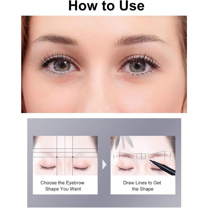 Regla para cejas de acero inoxidable herramienta posicionamiento ajustable microblading