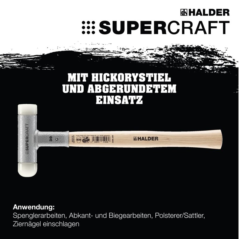 Supercraft 3366.225 Soft Hammer with Vibration-Absorbing Ergonomically Shaped and Painted