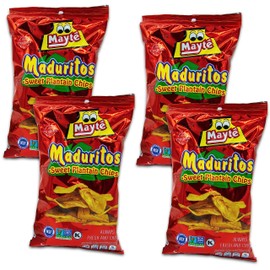 VALUE 4-Pack - Maduritos Bundle - INCLUDES 4 Bags Sweet Plantain Chips / Maduritos Dulcesitos Mayte 12oz TOTAL - Comes in a Despensa Colombiana Pack - Great to Bring a Little Taste of Colombia! (Pack of 4 Bags of Sweet Plantain Chips, 12 Oz)