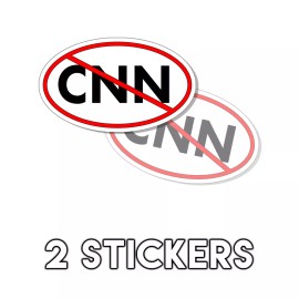ANTI CNN Fake News OVAL WINDOW DECAL sticker Trump Anti Hillary GOP - 3x5 2 Pack