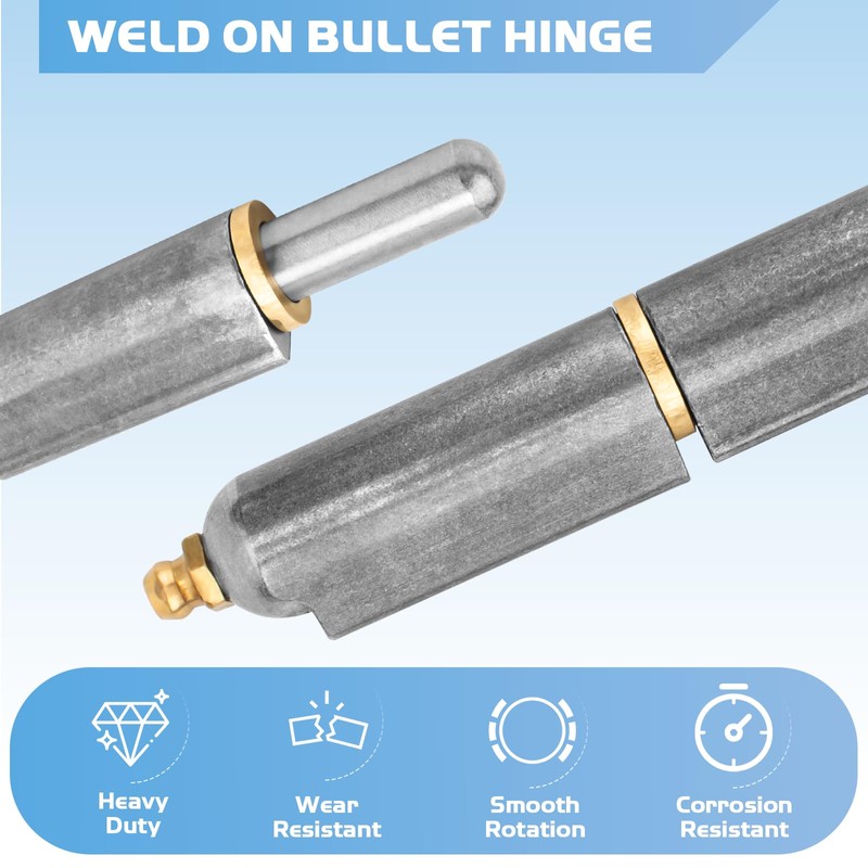 4 Pcs 4 Inch BBQ Smoker Bullet Weld on Hinges,