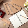 Pubiao Lined Notebook A5, Spiral Notebooks 5 Packs Kraft Cover