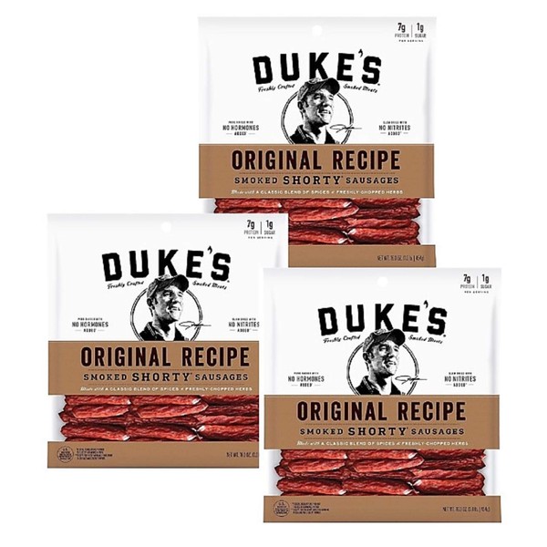 Duke's Original Recipe Smoke Shorty Sausages, 16 ounce(3 Pack)