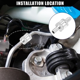 Hihaha Fuel Line Check Valve/Inner Non Return One Way Check Valve Fuel Petrol Gasoline Diesel for Fuel Systems/Durable Aluminum Alloy 3/8" 10mm OD / 2pcs