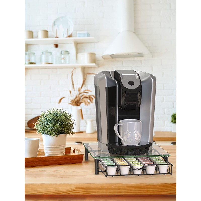 Deco Brothers Crystal Tempered Glass K-Cup Holder Drawer for 30