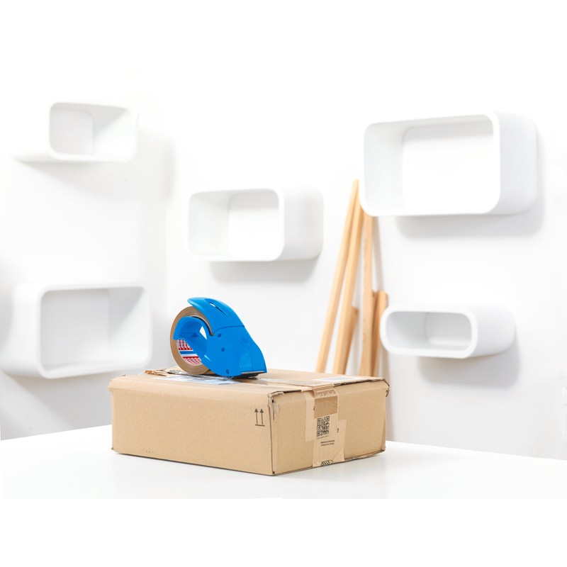 tesa tesapack Hand Dispenser Pack-N-Go - Ergonomic Handheld Blue Packaging
