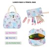 Fuyicat Marble Butterfly School Backpack Set for Girls, 3-in-1 Kids